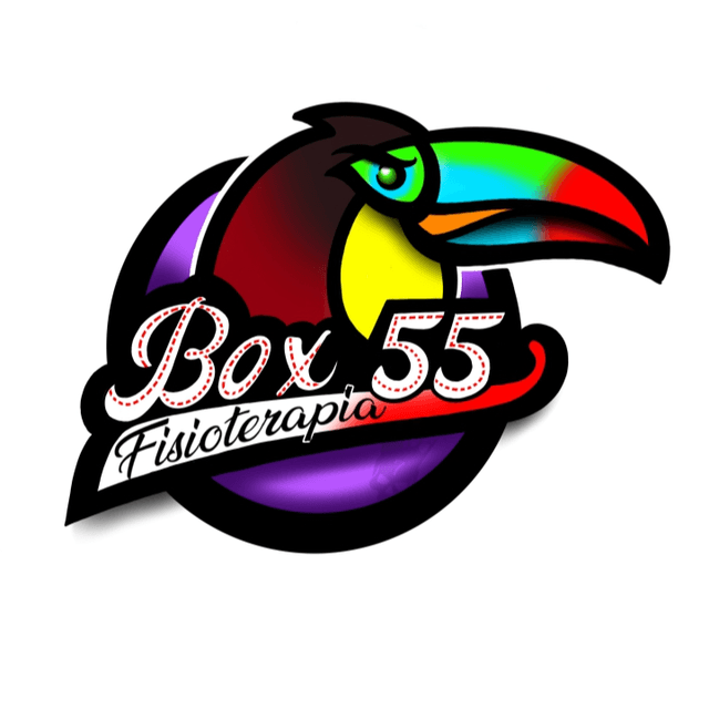 Logotipo original de BOX55 Fisioterapia: un tucán